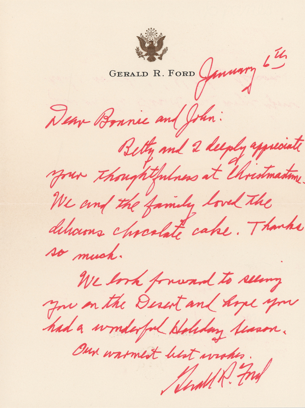 Lot 49 Gerald Ford Autograph Letter Signed