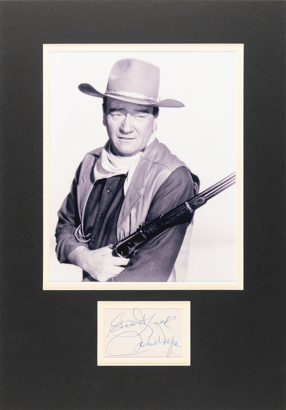Lot 902 John Wayne Signature