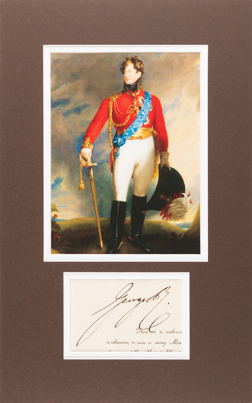 Lot 189 King George IV Signature