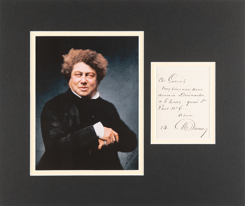 Lot 646 Alexandre Dumas, pere Autograph Note Signed