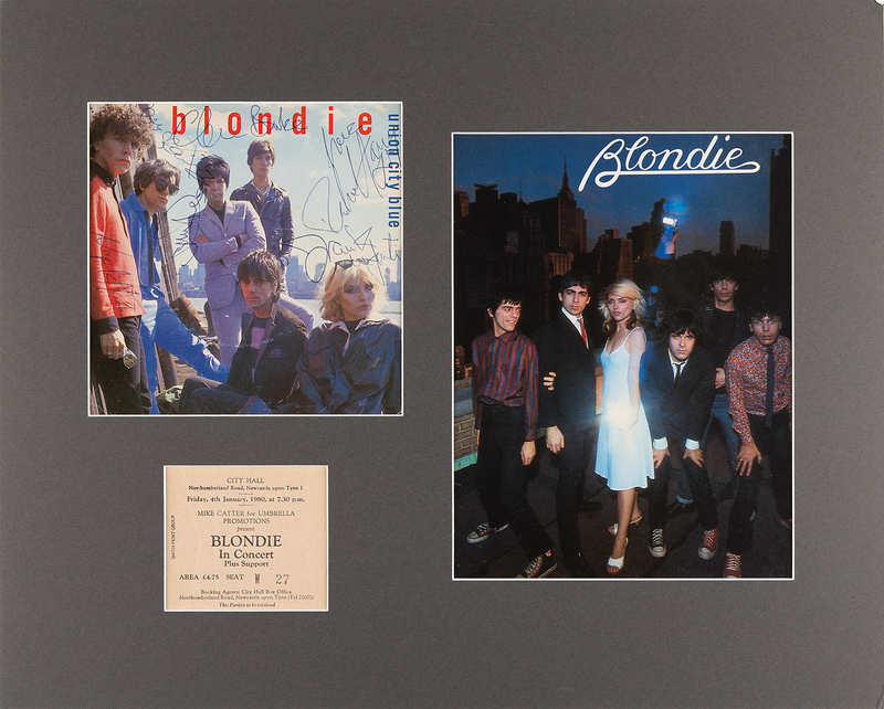 Lot 751 Blondie Signed 45 RPM Record Sleeve - 'Union City Blue'