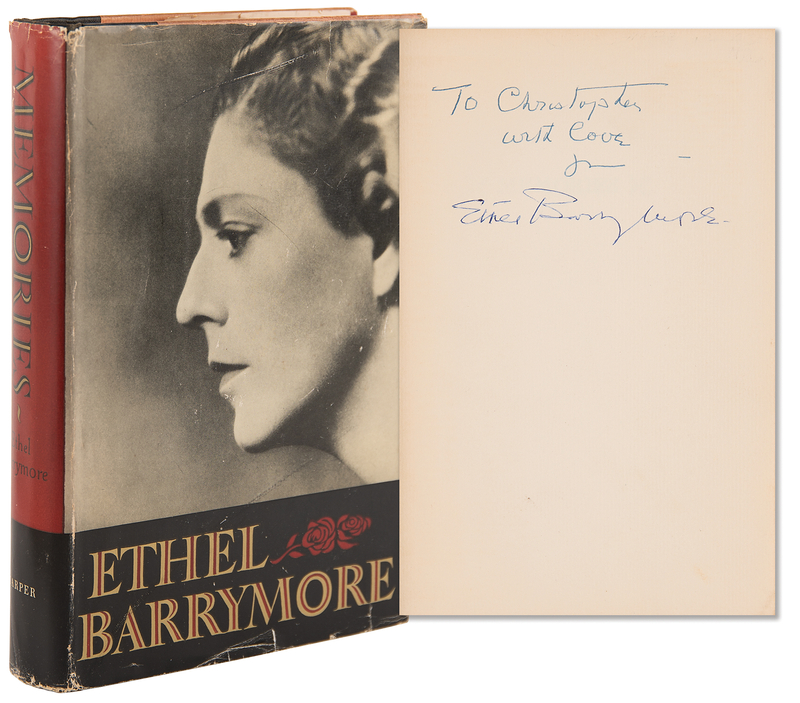 Lot 813 Ethel Barrymore Signed Book - Memories