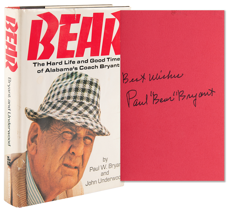 Lot 917 Paul 'Bear' Bryant Signed Book - Bear