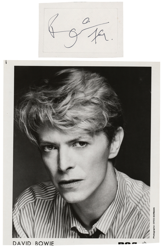 Lot 752 David Bowie Signature