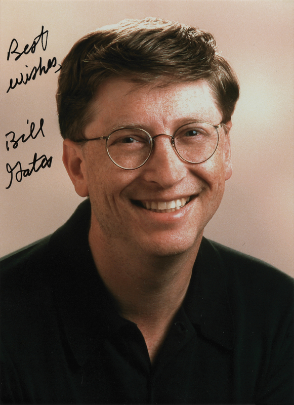 Lot 172 Bill Gates Signed Photograph