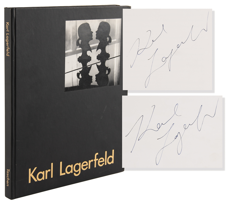 Lot 326 Karl Lagerfeld Signed Book - Karl Lagerfeld