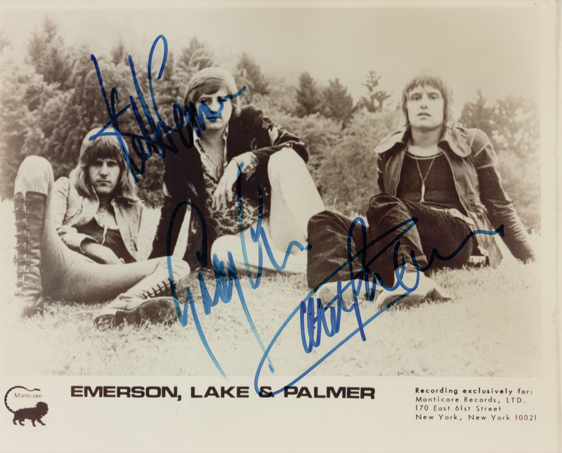 Lot 758 Emerson, Lake, and Palmer Signed Photograph