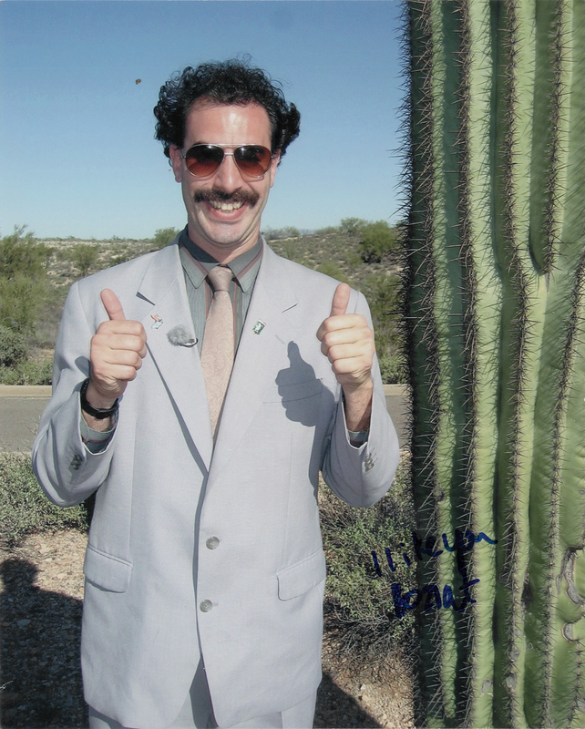 Lot 825 Sacha Baron Cohen Signed Photograph