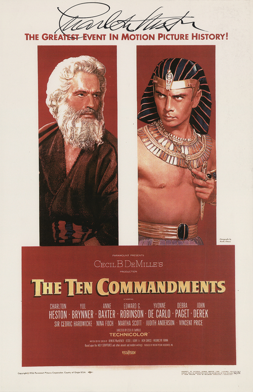 Lot 855 Charlton Heston Signed Mini Poster