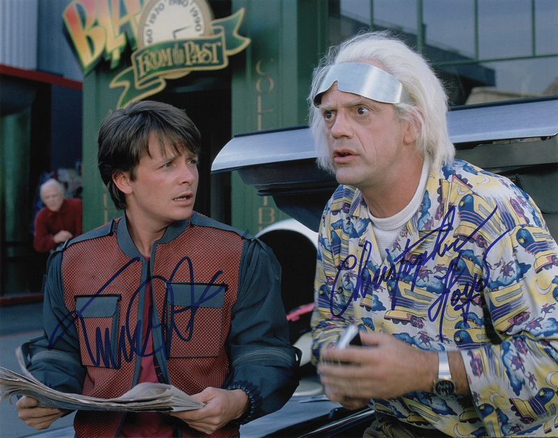 Lot 807 Back to the Future: Fox and Lloyd Oversized Signed Photograph