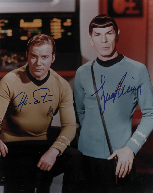 Lot 892 Star Trek: Shatner and Nimoy Oversized Signed Photograph