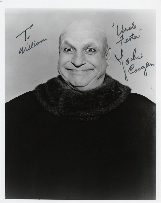 Lot 802 Addams Family: Jackie Coogan Signed Photograph