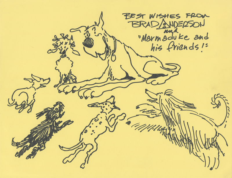 Lot 416 Brad Anderson Original Sketch of Marmaduke