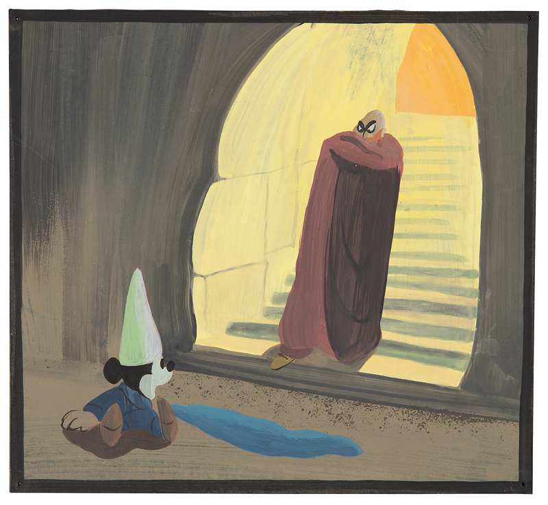 Lot 366 Yen Sid and Mickey Mouse concept painting from Fantasia