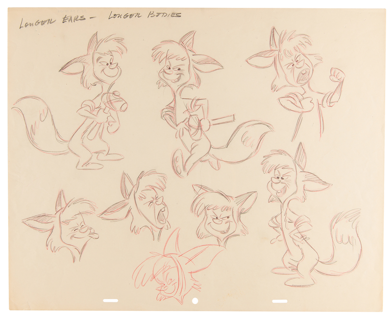 Lot 380 Slightly the Lost Boy production model sheet from Peter Pan