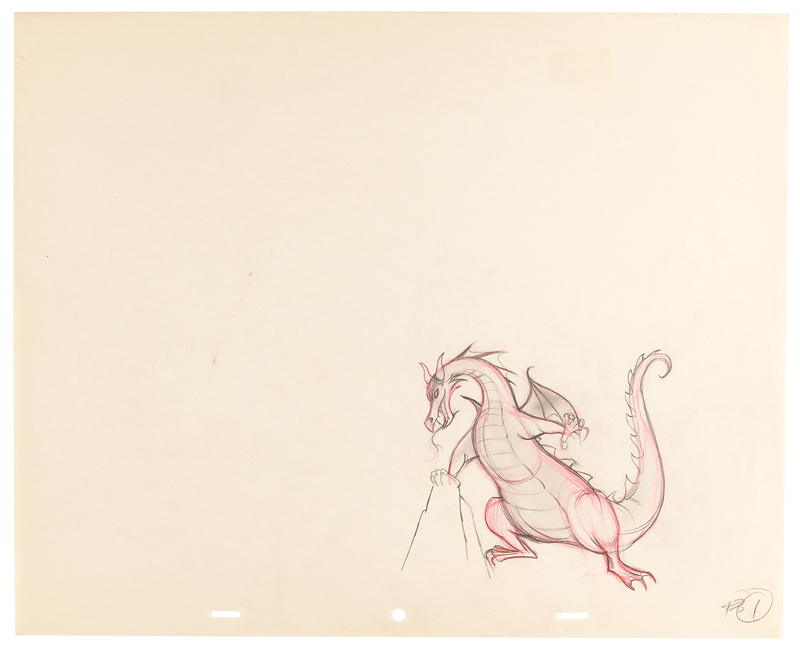 Lot 487 Maleficent production drawing from Sleeping Beauty