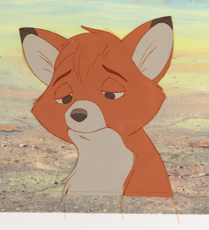Lot 496 Tod production cel from Fox and the Hound