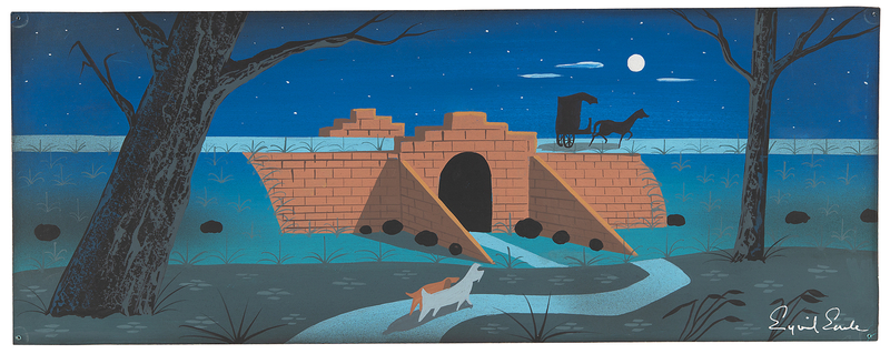 Lot 400 Eyvind Earle concept painting from Lady and the Tramp