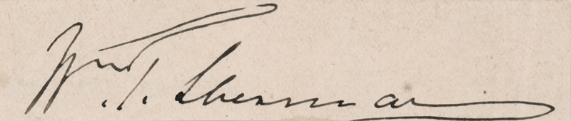 Lot 276 William T. Sherman Signature