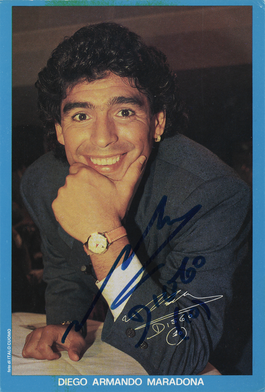 Lot 928 Diego Maradona Signed Promo Card