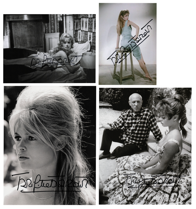 Lot 812 Brigitte Bardot (4) Signed Photographs