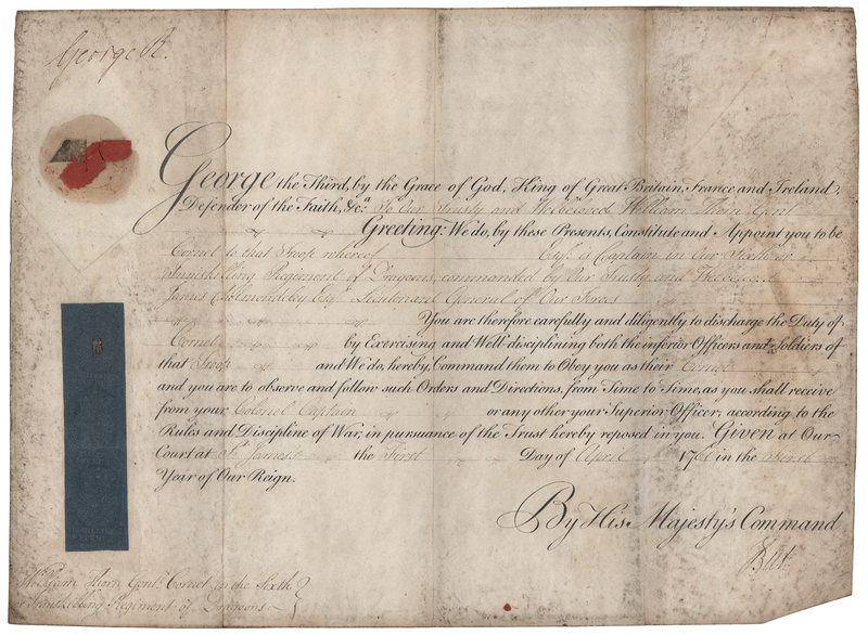 Lot 188 King George III Document Signed