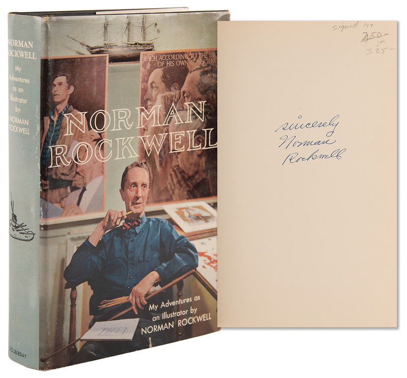 Lot 337 Norman Rockwell Signed Book - My Adventures as an Illustrator