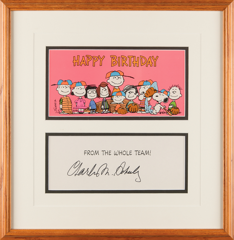 Lot 550 Charles Schulz Signature