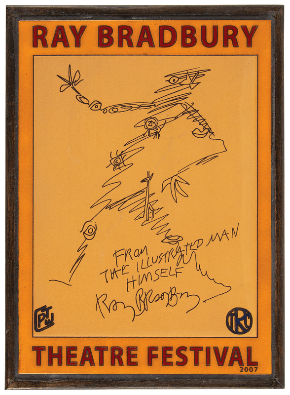Lot 631 Ray Bradbury Ceramic Plaque for 'The 1st Ray Bradbury Theatre Festival'
