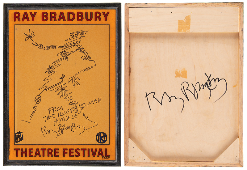 Lot 630 Ray Bradbury Signed 'The 1st Ray Bradbury Theatre Festival' Ceramic Plaque