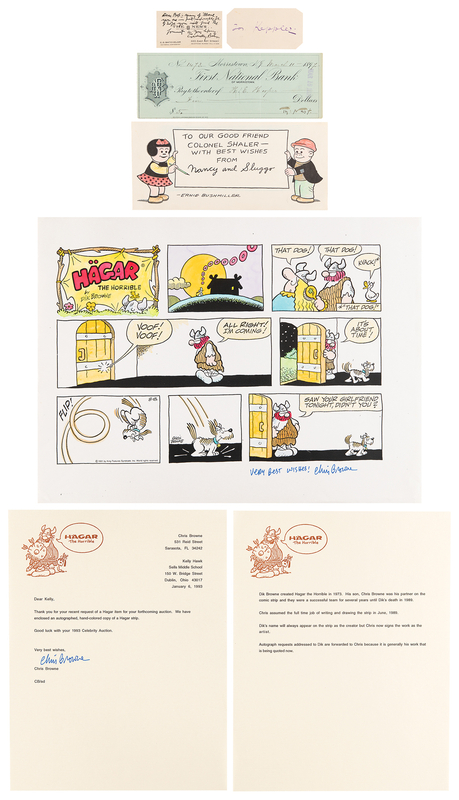 Lot 417 Cartoonists (6) Signed Items