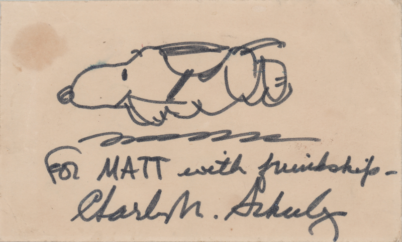 Lot 549 Charles Schulz Original Sketch of Snoopy