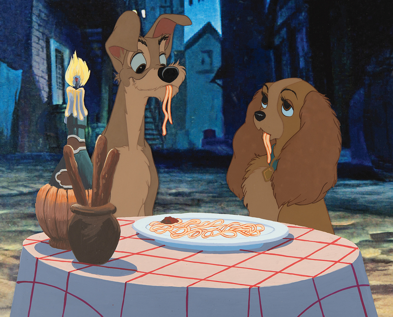 Lot 383 Lady and Tramp production cels from Lady and the Tramp