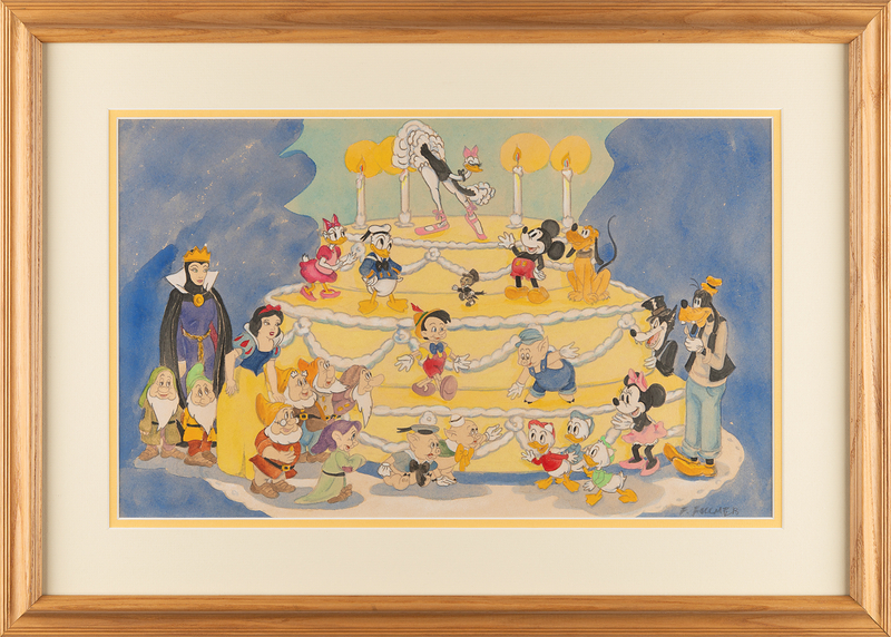 Lot 458 Frank Follmer panoramic concept painting from Fantasia