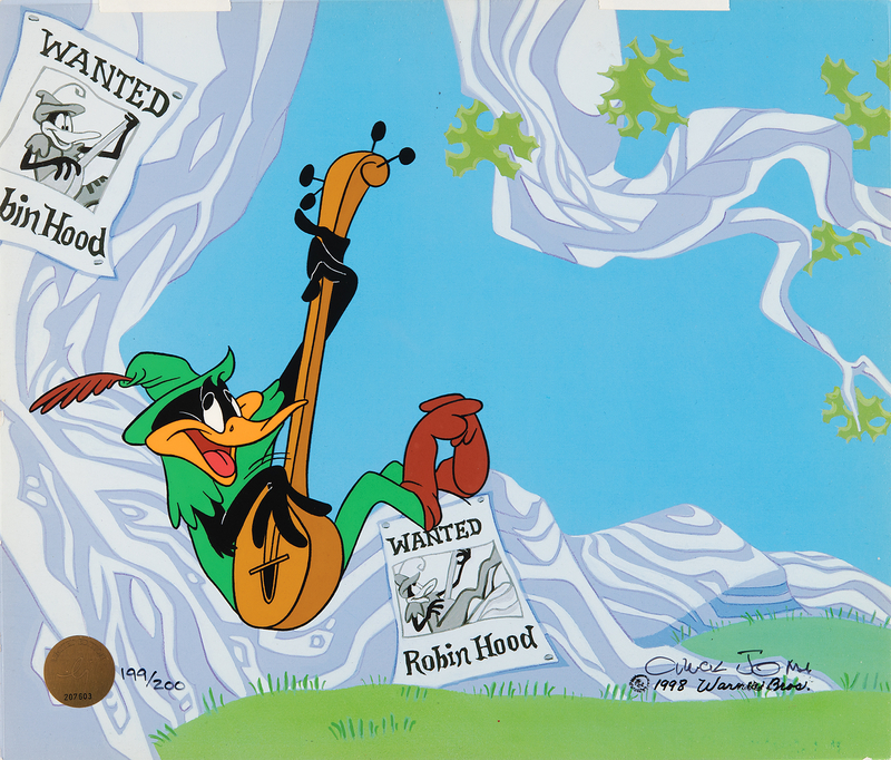 Lot 505 Chuck Jones signed Daffy Duck limited edition cel from the Stars of Termite Terrace Series (Ltd. Ed. #199/200)