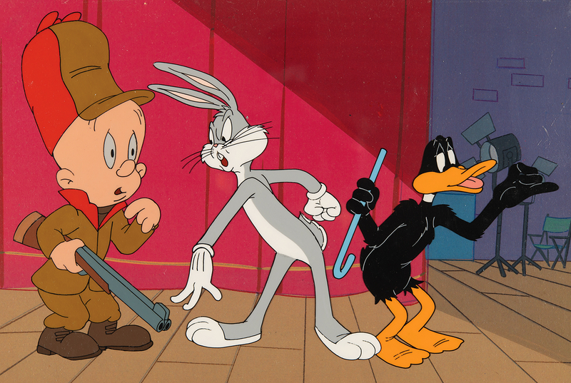 Lot 500 Bugs Bunny, Daffy Duck, and Elmer Fudd production cels from (Blooper) Bunny