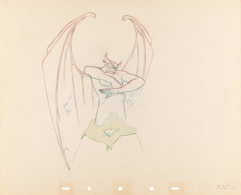 Lot 456 Chernabog production drawing from Fantasia