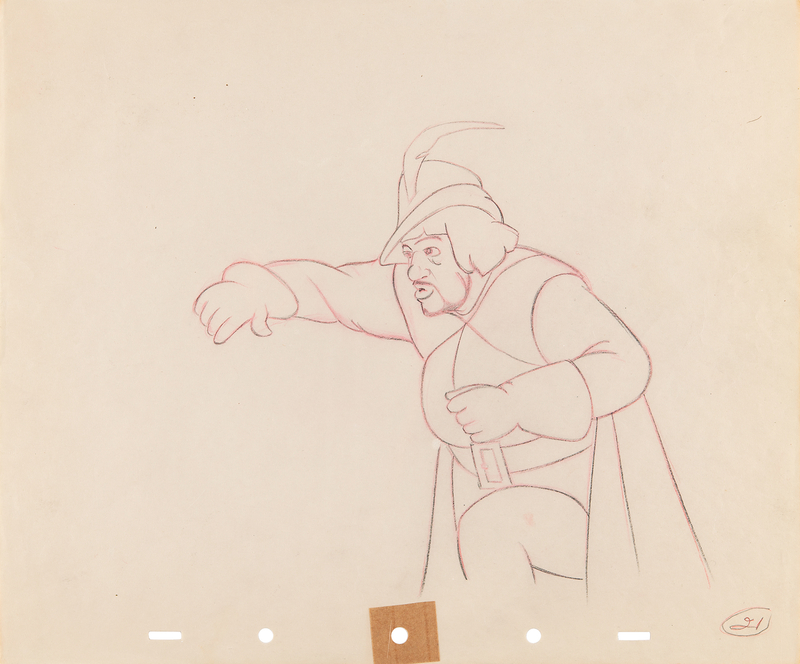 Lot 448 Huntsman production drawing from Snow White and the Seven Dwarfs