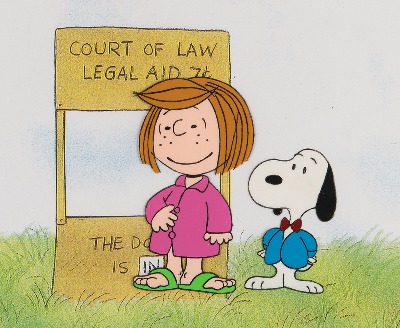 Lot 546 Snoopy and Peppermint Patty production cels from The Charlie Brown and Snoopy Show