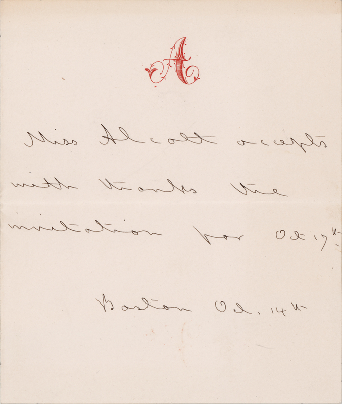 Lot 621 Louisa May Alcott Autograph Note Signed