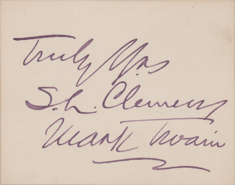 Lot 580 Samuel L. Clemens Double Signature - 