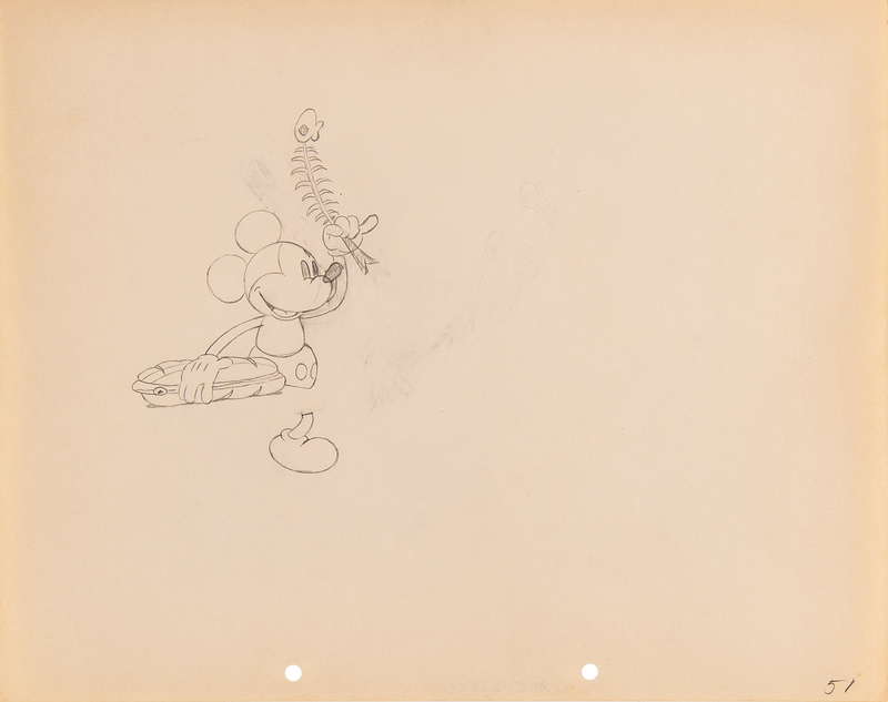 Lot 430 Mickey Mouse production drawing from Building a Building