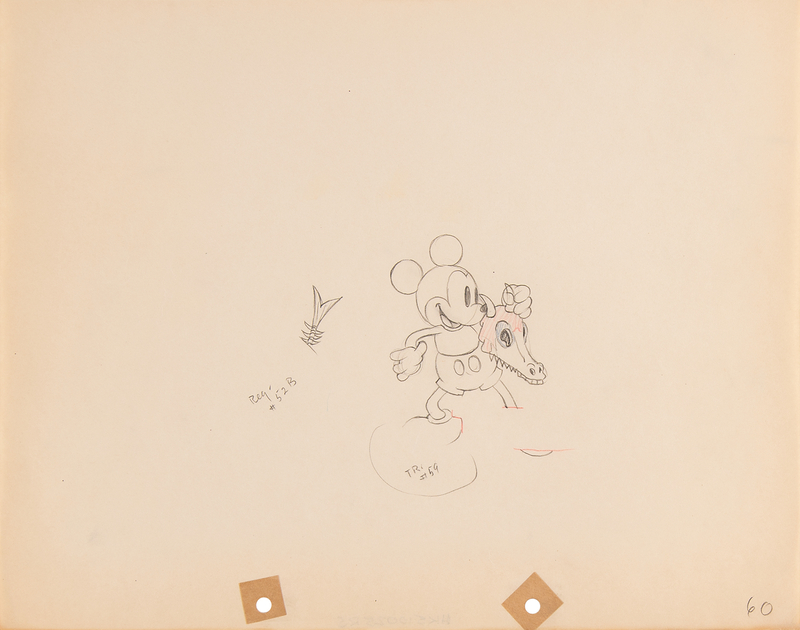 Lot 436 Mickey Mouse production drawing from Mickey's Man Friday