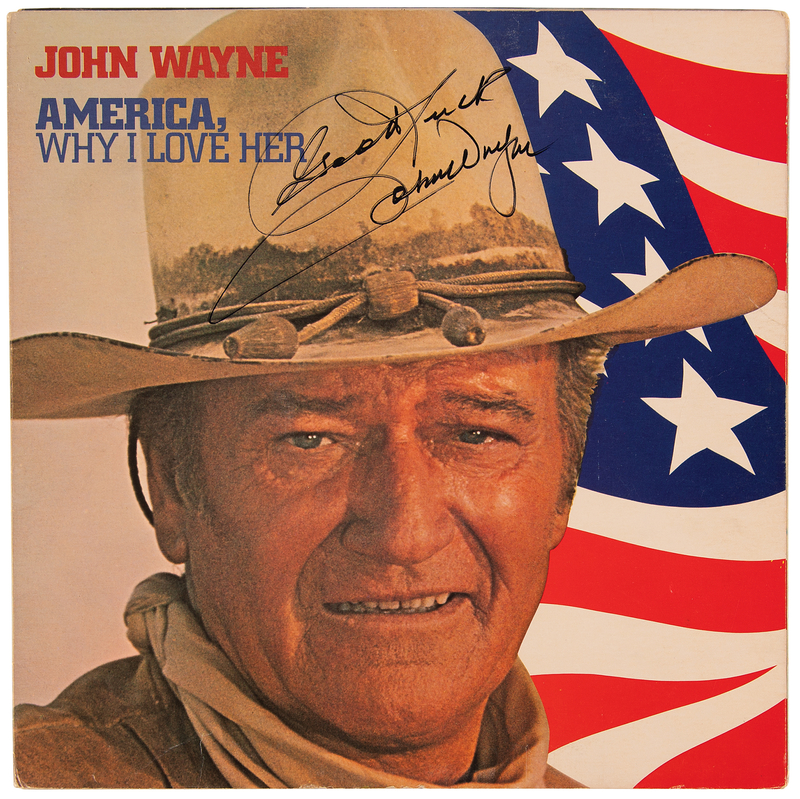 Lot 901 John Wayne Signed Album - America, Why I Love Her