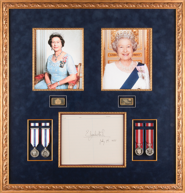 Lot 132 Queen Elizabeth II Signature Display