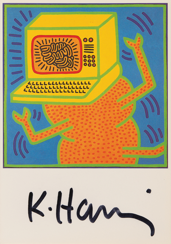 Lot 324 Keith Haring Signed Postcard