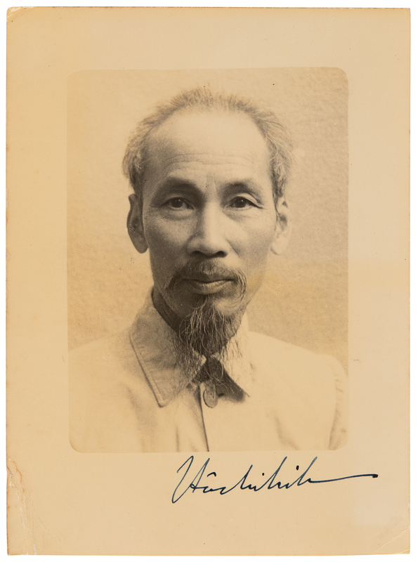 Lot 128 Ho Chi Minh Signed Photograph