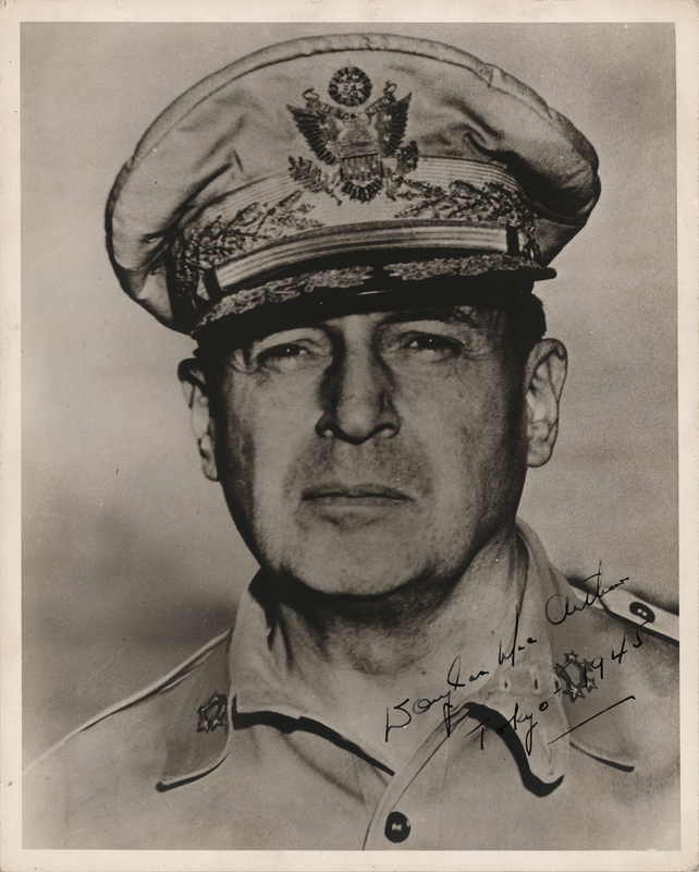 Lot 261 Douglas MacArthur Signed Photograph - 