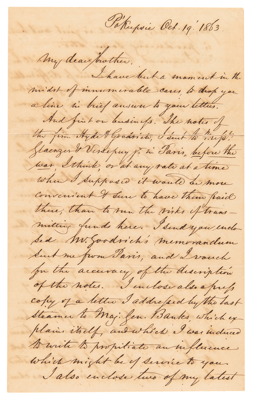 Lot 142 Samuel Morse War-Dated Autograph Letter Signed to a Famed Confederate Swordmaker