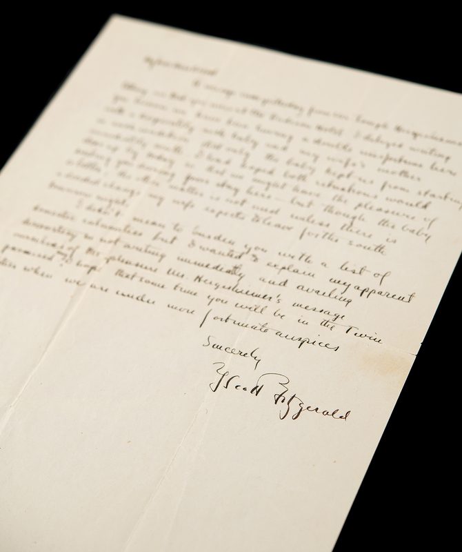 Lot 585 F. Scott Fitzgerald Autograph Letter Signed - Two Weeks Before the Release of The Beautiful and Damned